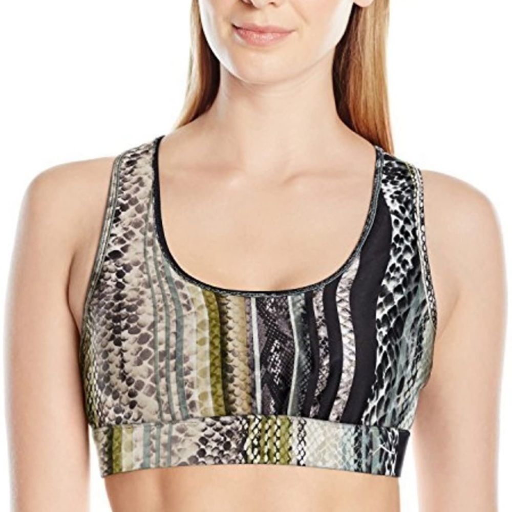 gottex blue green snakeprint Sports Bra   brand new!